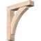 Ekena Millwork Thorton Block Smooth Bracket w/ Offset Brace, Douglas Fir, 5 1/2"W x 24"D x 28"H BKT0604X24X28THR05SDF - alternate 1
